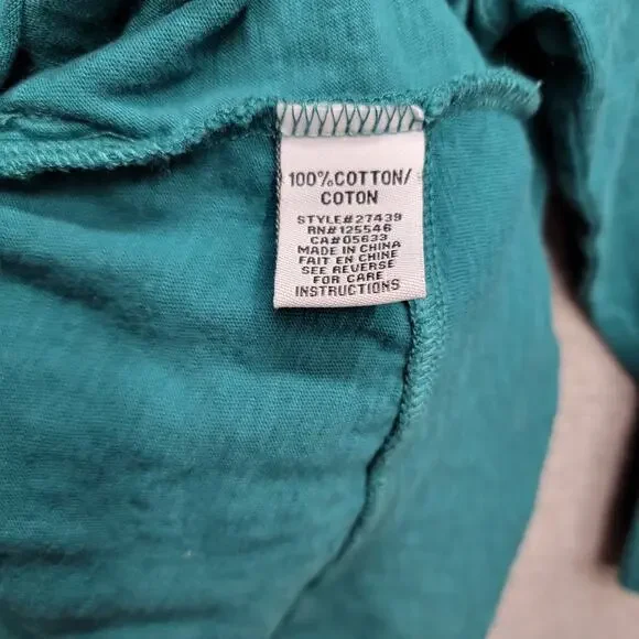 HABITAT TEAL LAGENLOOK TUNIC TOP, SIZE XL0 - Picture 5 of 7